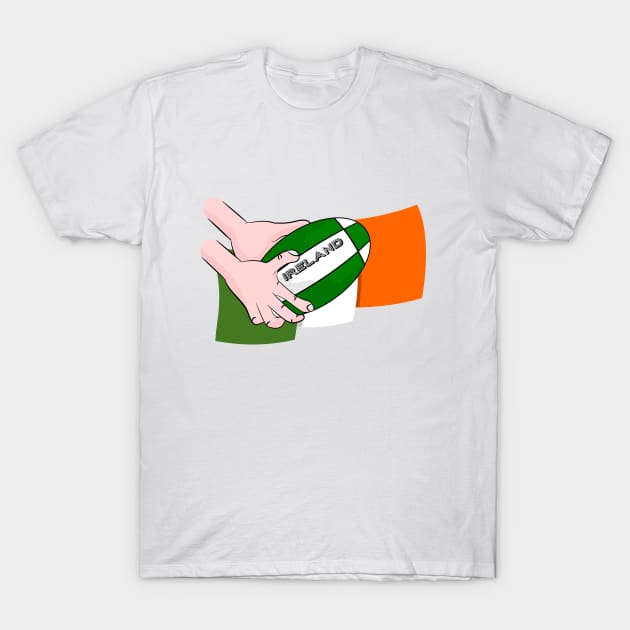 Rugby Ireland Flag T-Shirt by mailboxdisco